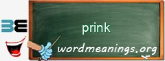 WordMeaning blackboard for prink